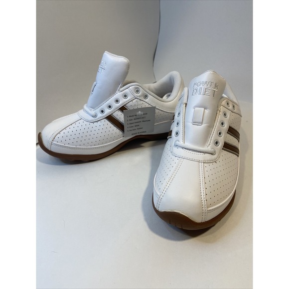New Women's POWER DIET shoes #PSCL-0145 sports white Sz 7 - Picture 2 of 10